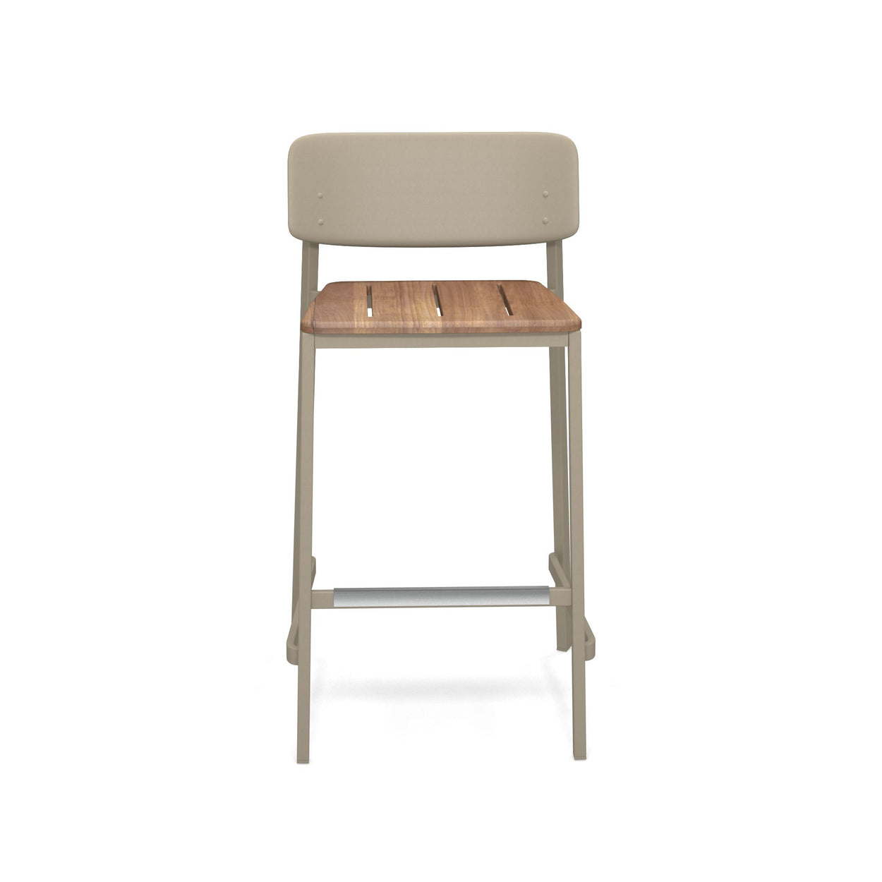 Shine Barkruk Aluminium + Teak / 2 stuks