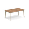 Shine Table rechthoek Aluminium + Teak top - 2 sizes