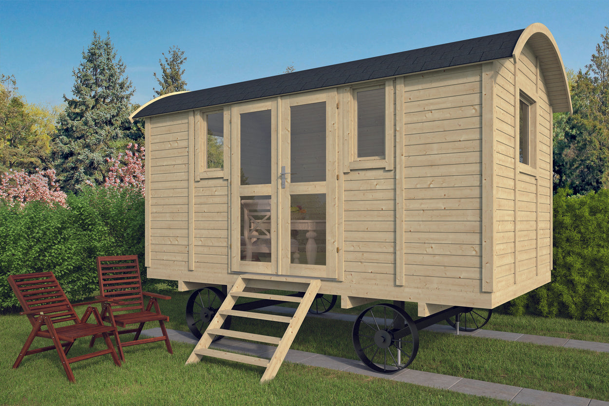 Pipowagen PATRICIA 480cm met 1,5 deur bouwpakket