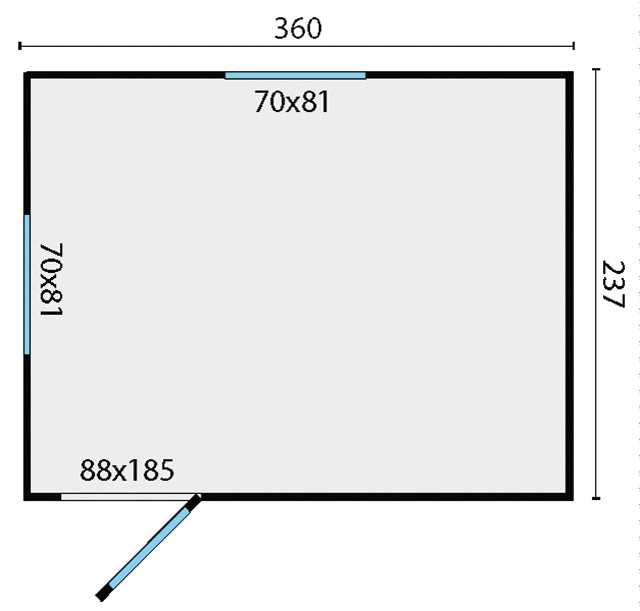 Pipowagen JOEY 3m60 bouwpakket