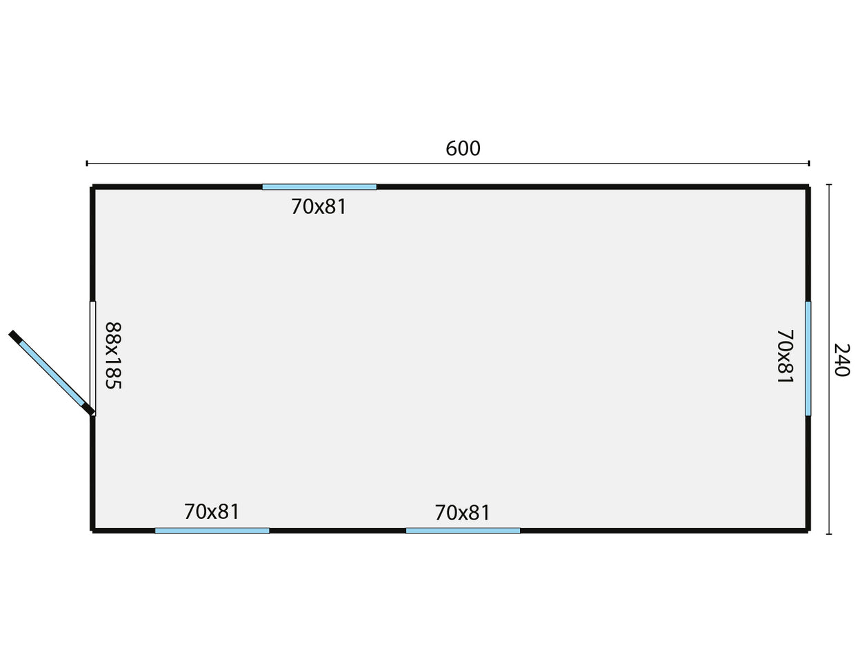 Pipowagen ANGELO 600cm bouwpakket