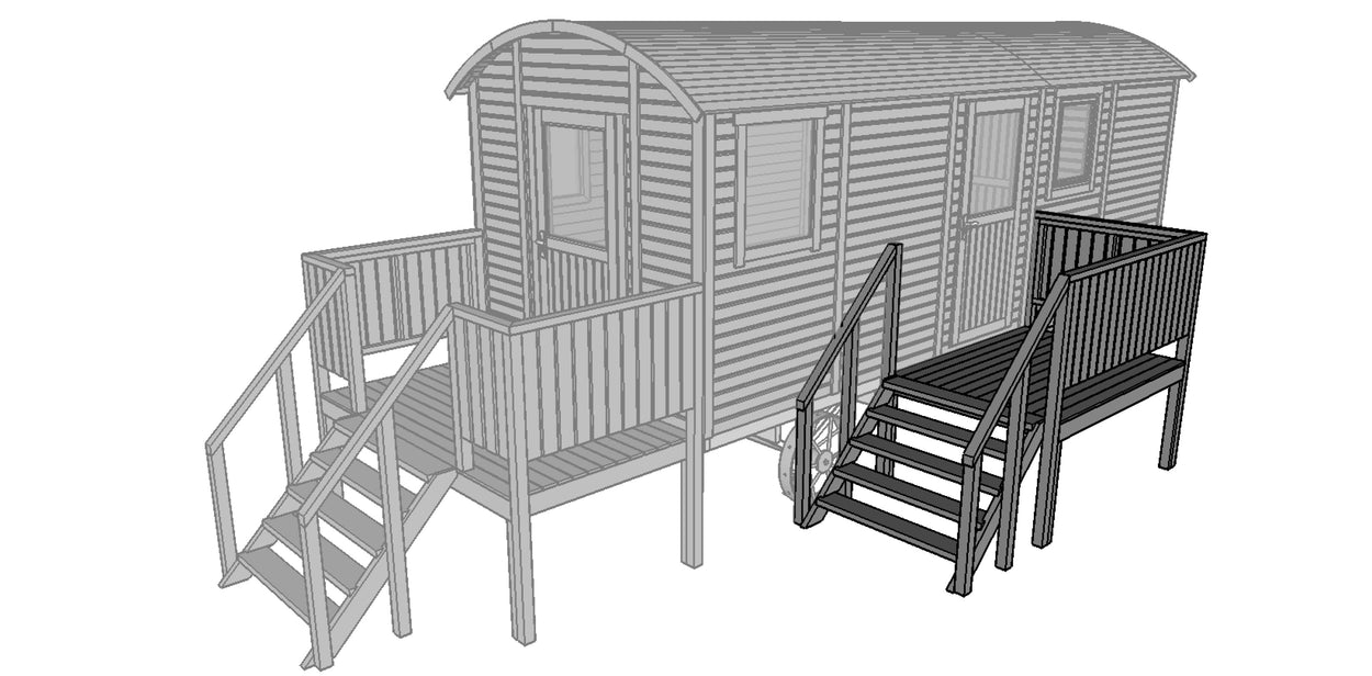 Veranda met zij-ingang