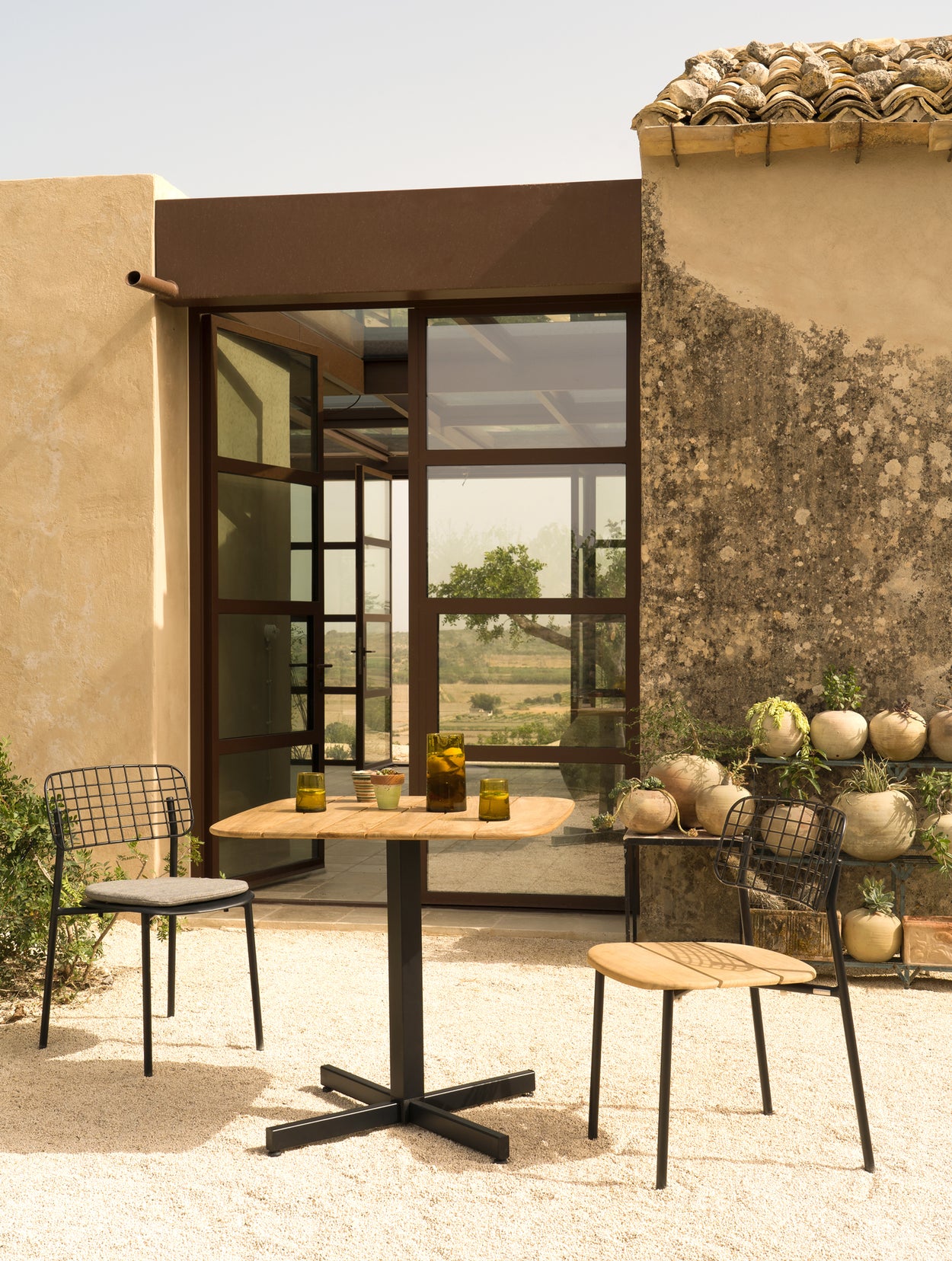 Lyze chair Aluminium + Teak / 2 stuks