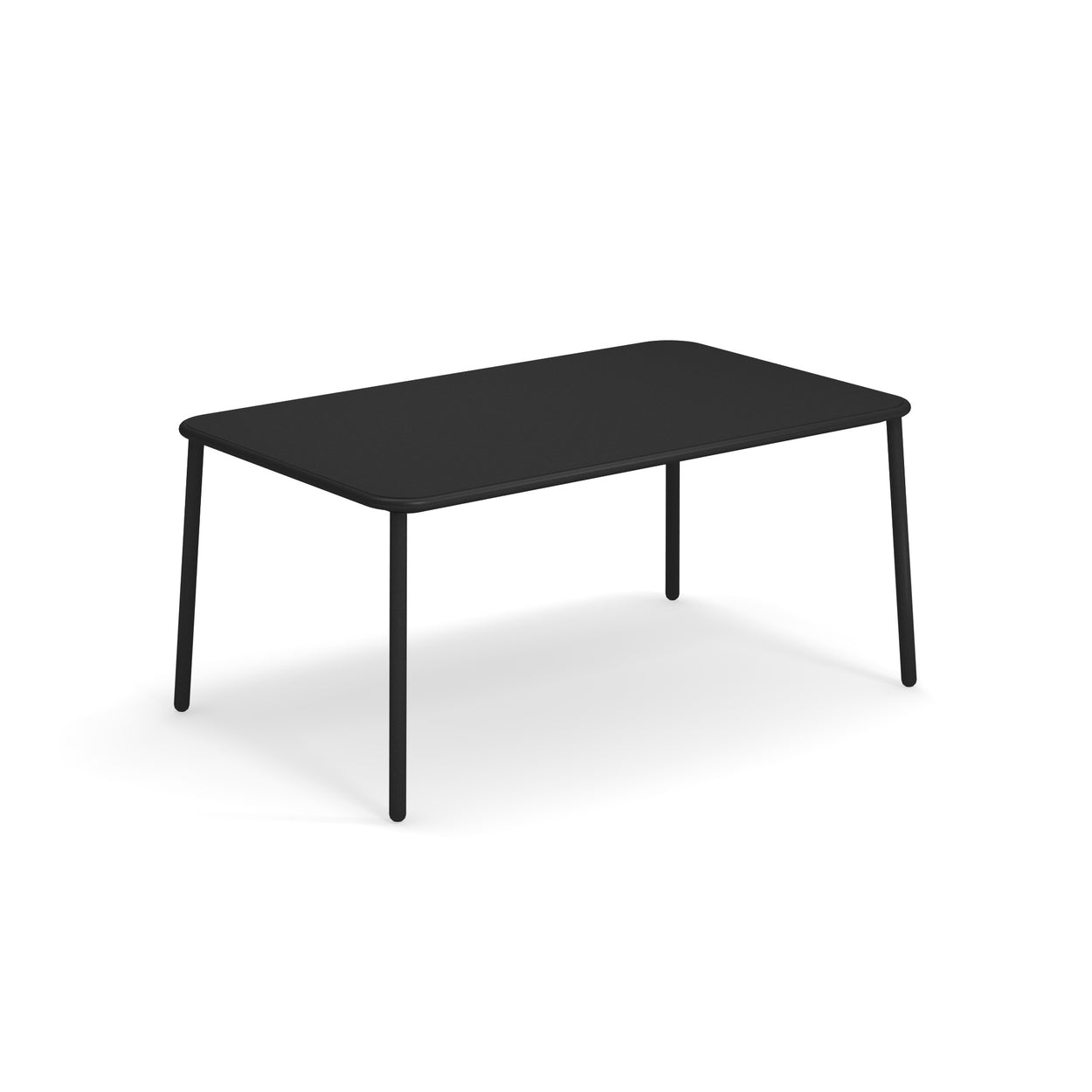 Yard tafel - aluminium - Black + 4x Ronda armchair - Indian brown