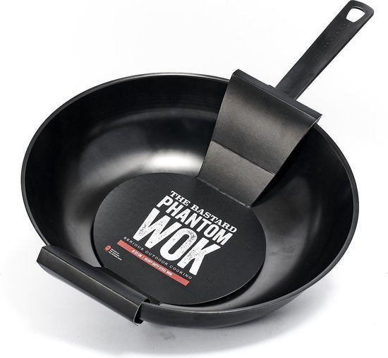 Phantom wok with handel carbon steel