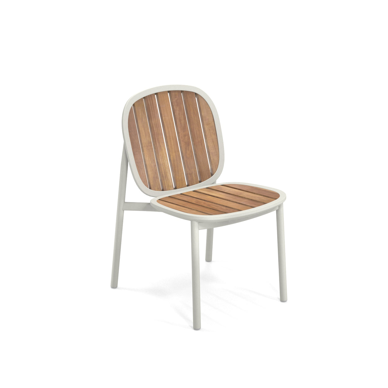 Twins chair Aluminium + Teak / 2 stuks