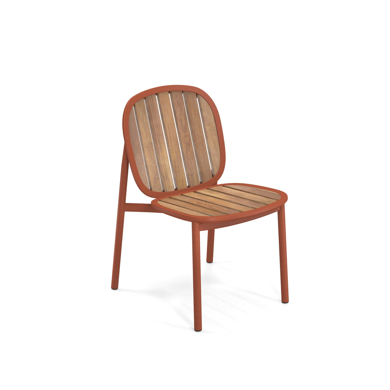 Twins chair Aluminium + Teak / 2 stuks