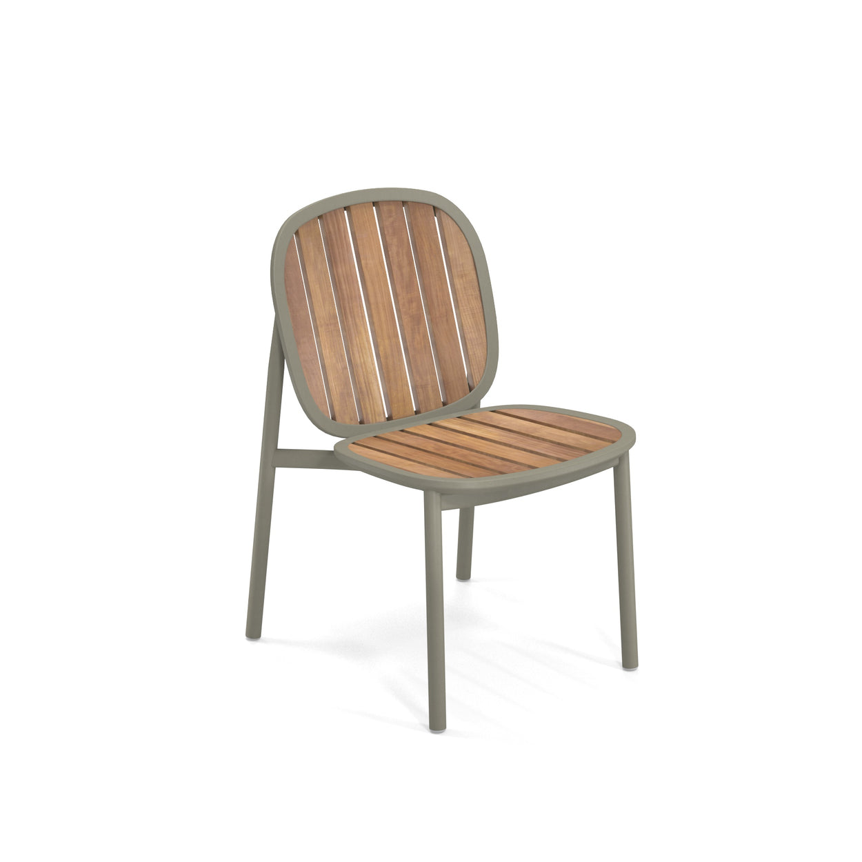 Twins chair Aluminium + Teak / 2 stuks
