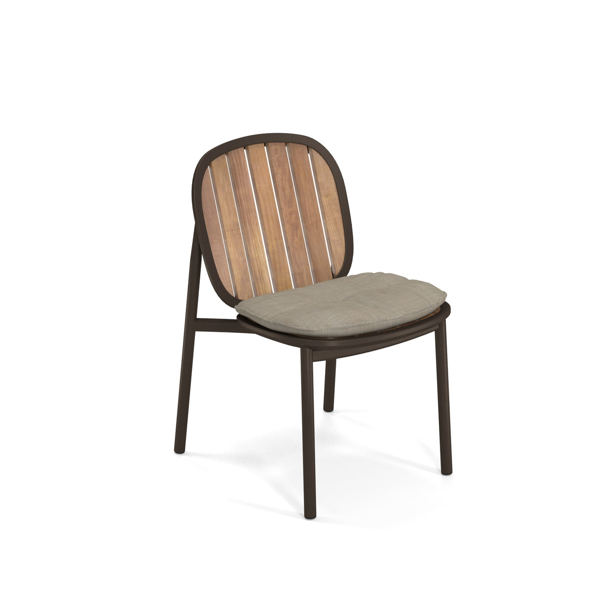 Twins chair Aluminium + Teak / 2 stuks