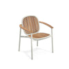 Twins armchair Aluminium + Teak / 2 stuks