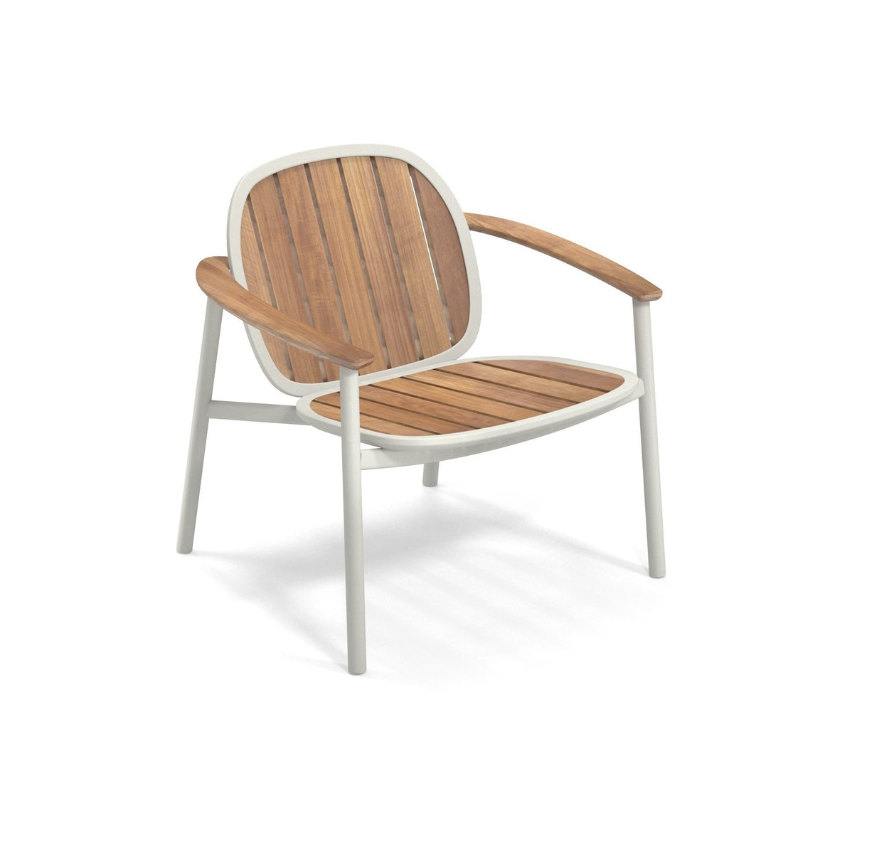 Twins lounge chair Aluminium + Teak / 2 stuks