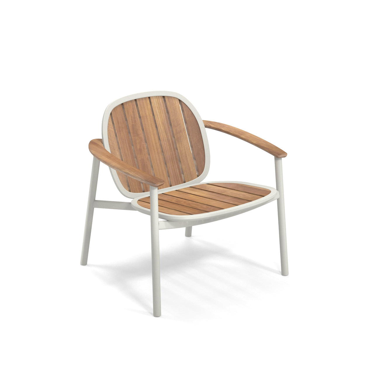 Twins lounge chair Aluminium + Teak / 2 stuks