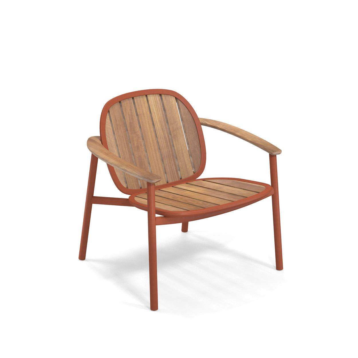 Twins lounge chair Aluminium + Teak / 2 stuks