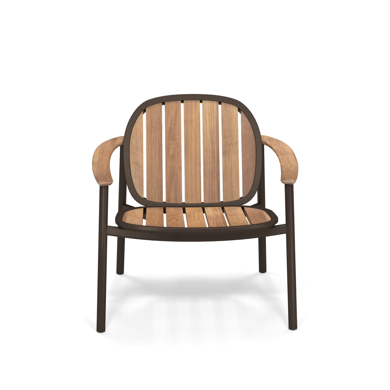 Twins lounge chair Aluminium + Teak / 2 stuks