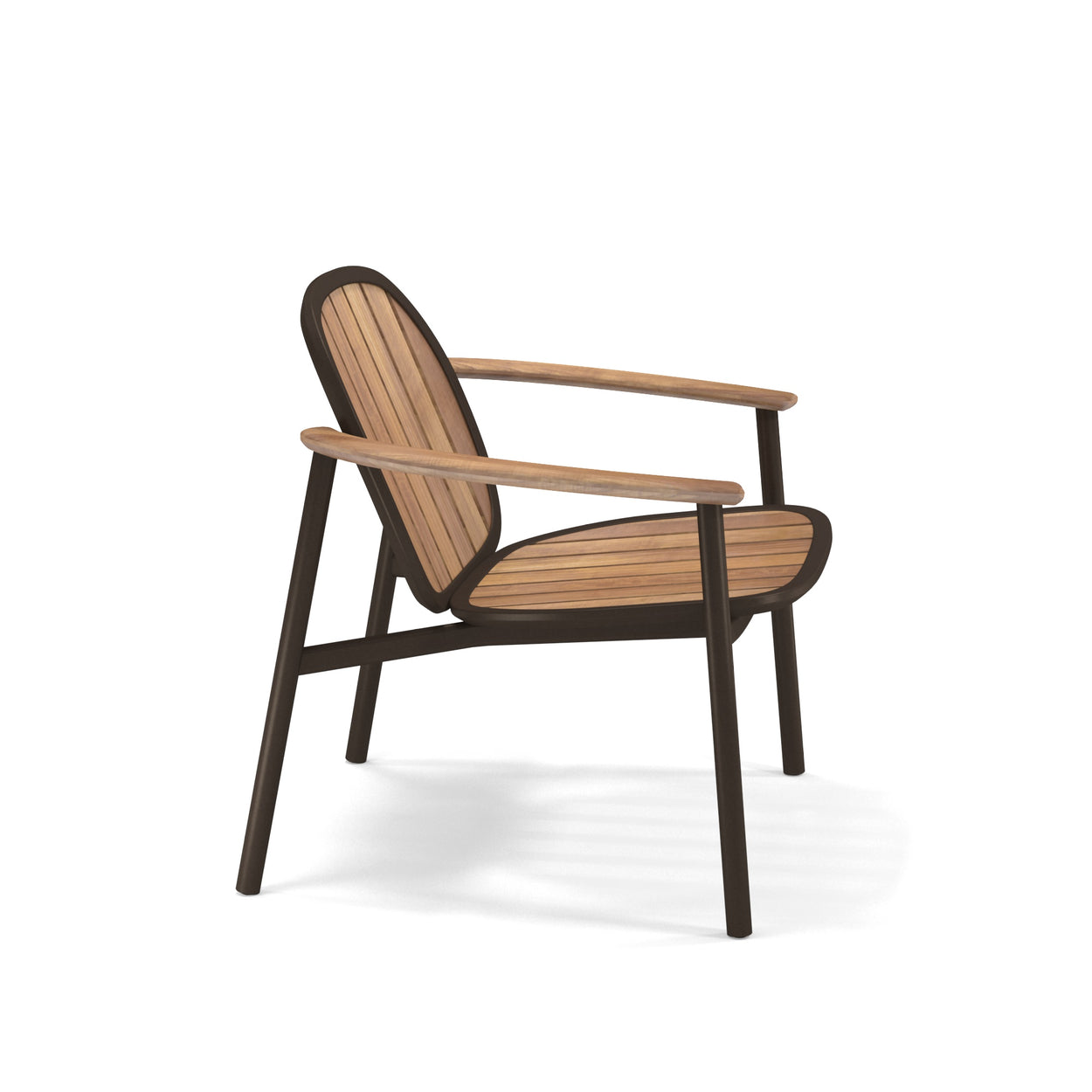 Twins lounge chair Aluminium + Teak / 2 stuks