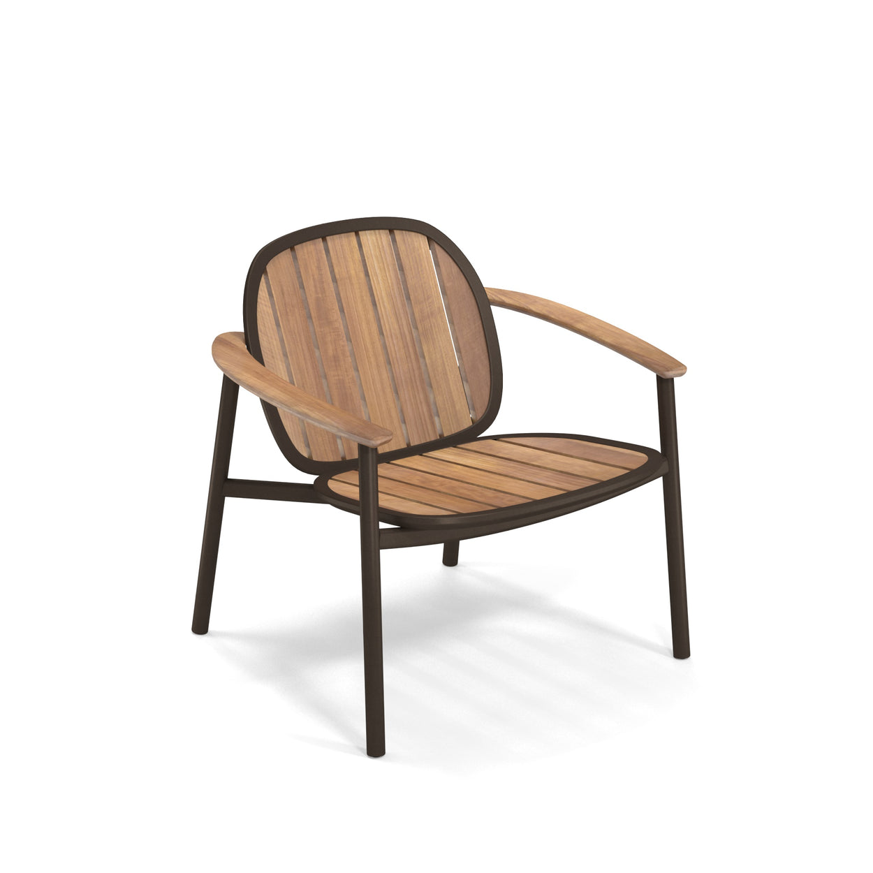 Twins lounge chair Aluminium + Teak / 2 stuks