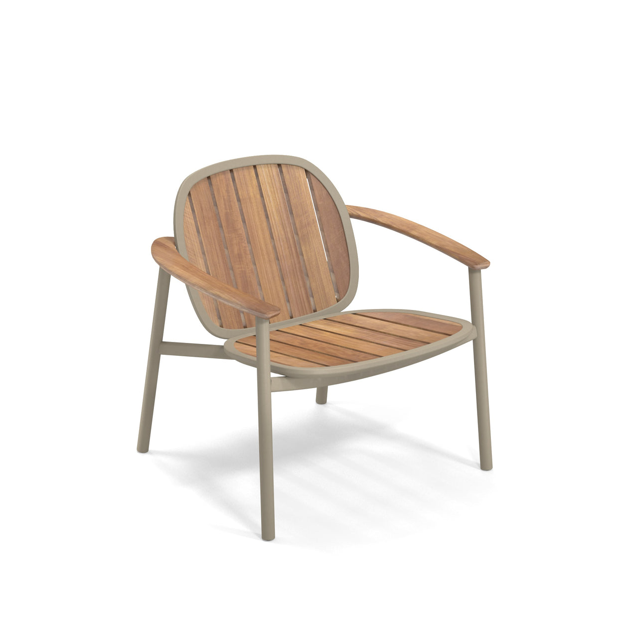 Twins lounge chair Aluminium + Teak / 2 stuks