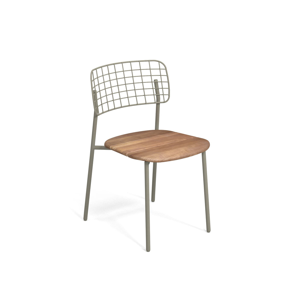 Lyze chair Aluminium + Teak / 2 stuks
