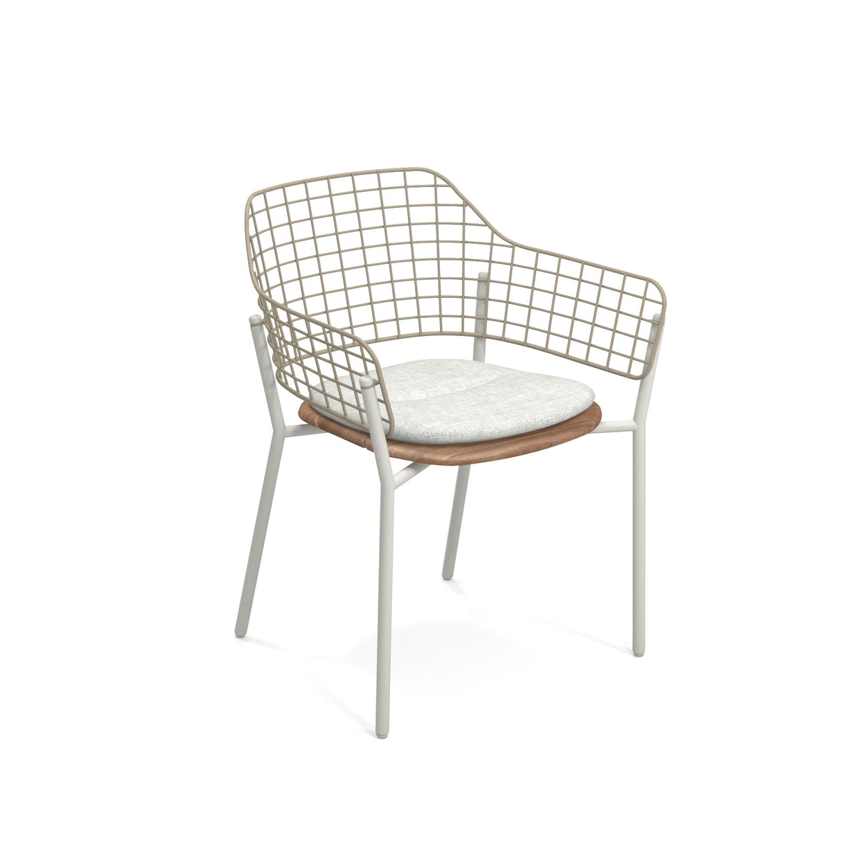 Lyze armchair Aluminium + Teak / 2 stuks