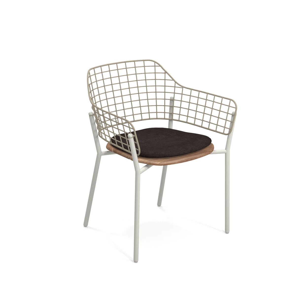 Lyze armchair Aluminium + Teak / 2 stuks