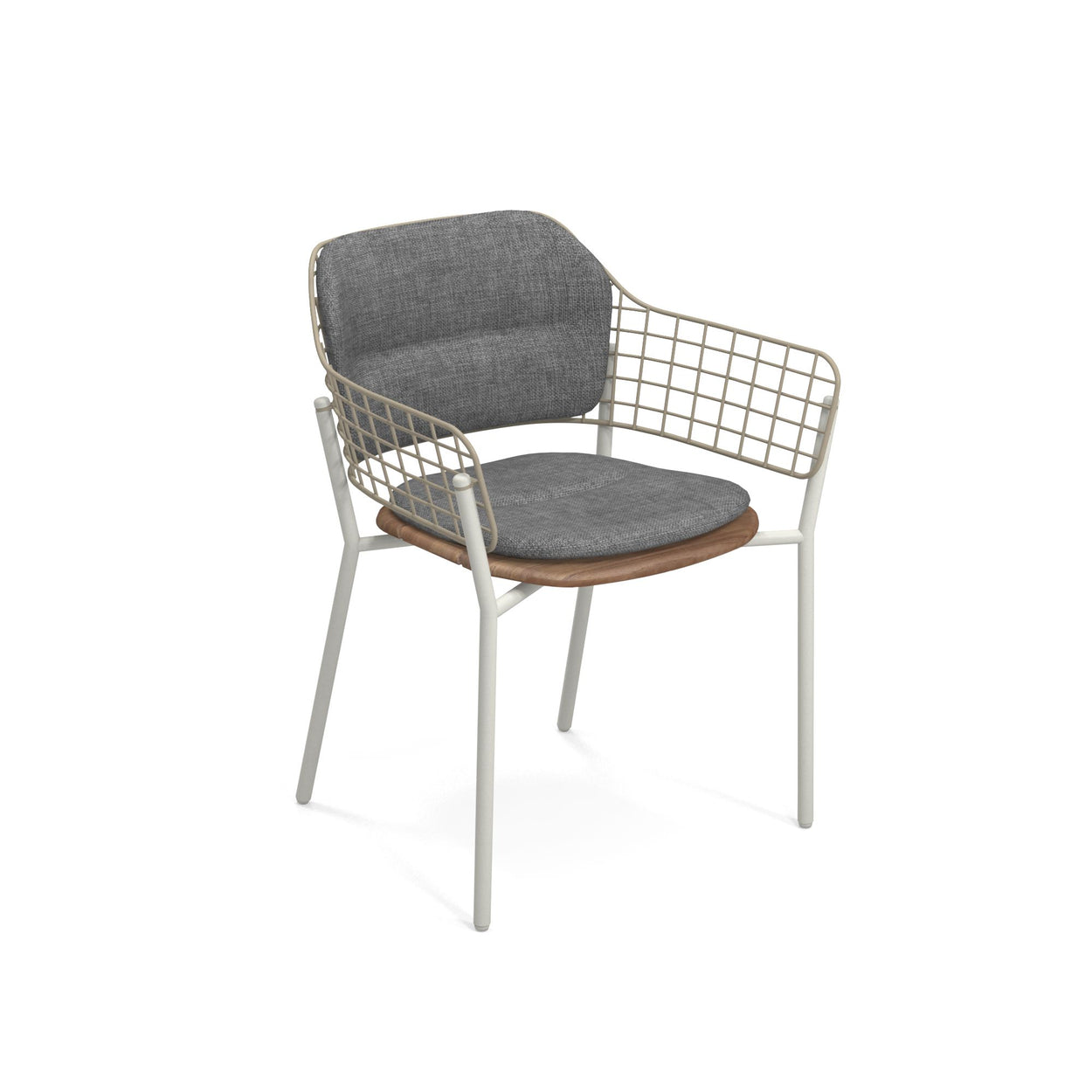 Lyze armchair Aluminium + Teak / 2 stuks