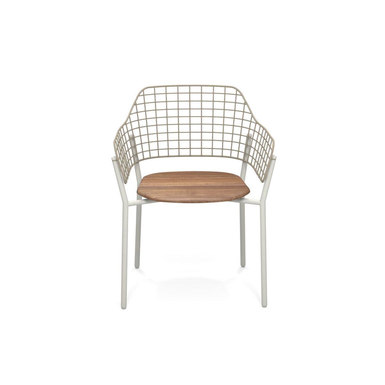 Lyze armchair Aluminium + Teak / 2 stuks