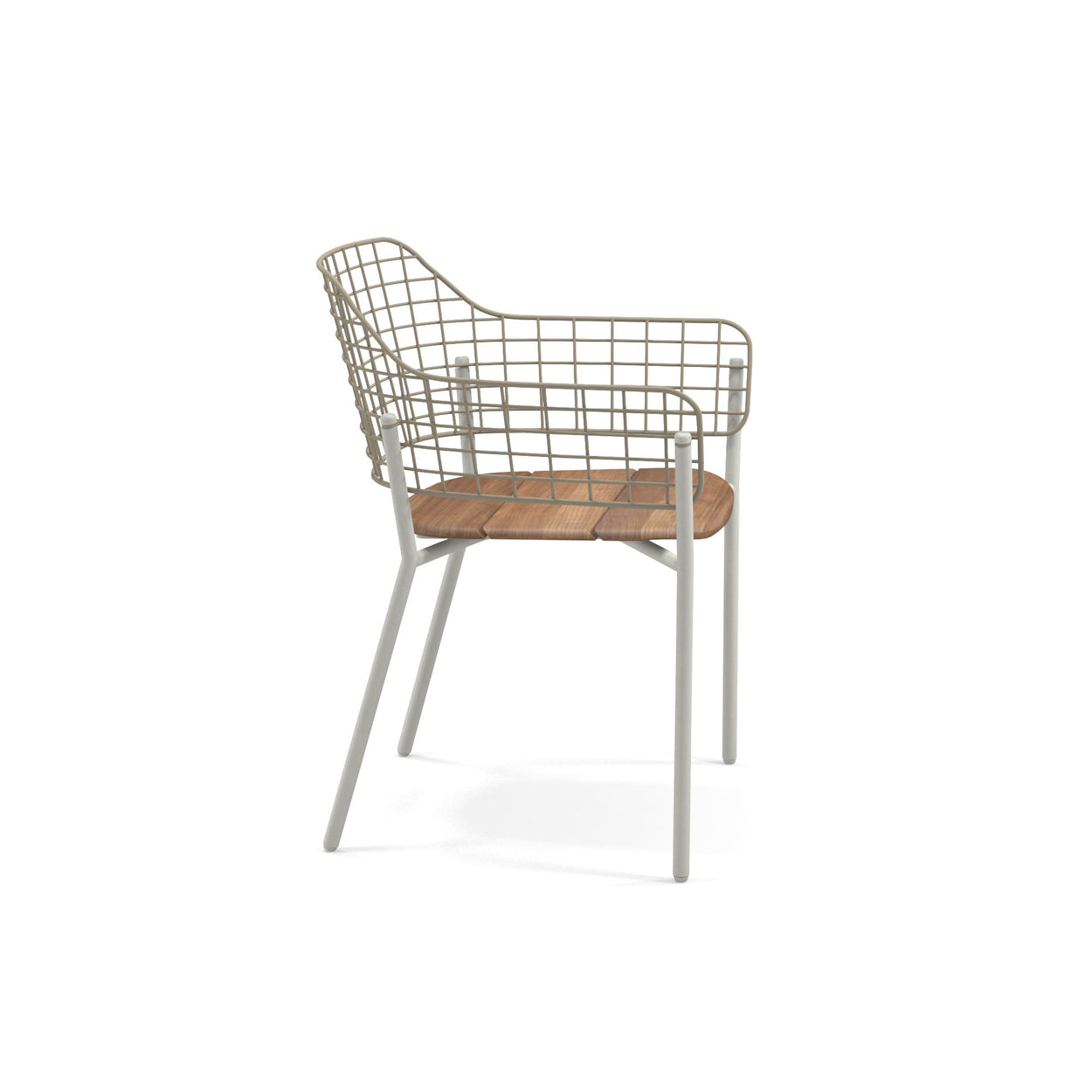 Lyze armchair Aluminium + Teak / 2 stuks