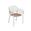 Lyze armchair Aluminium + Teak / 2 stuks