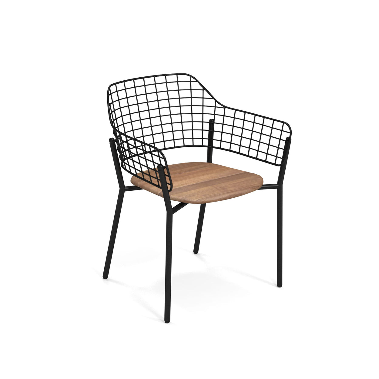 Lyze armchair Aluminium + Teak / 2 stuks