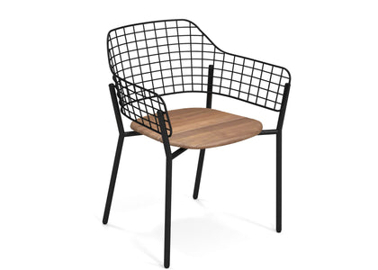 Lyze armchair Aluminium + Teak / 2 stuks