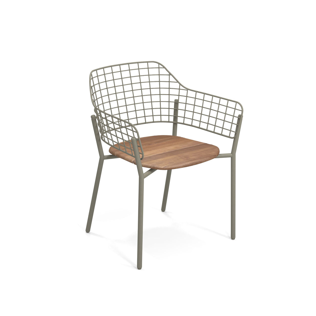 Lyze armchair Aluminium + Teak / 2 stuks