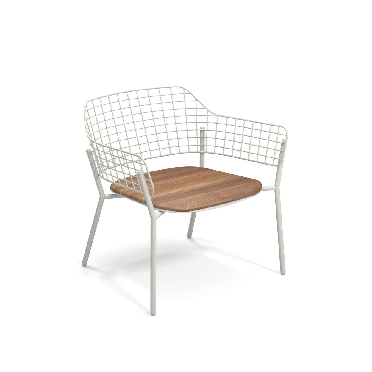 Lyze Lounge chair Aluminium + Teak / 2 stuks