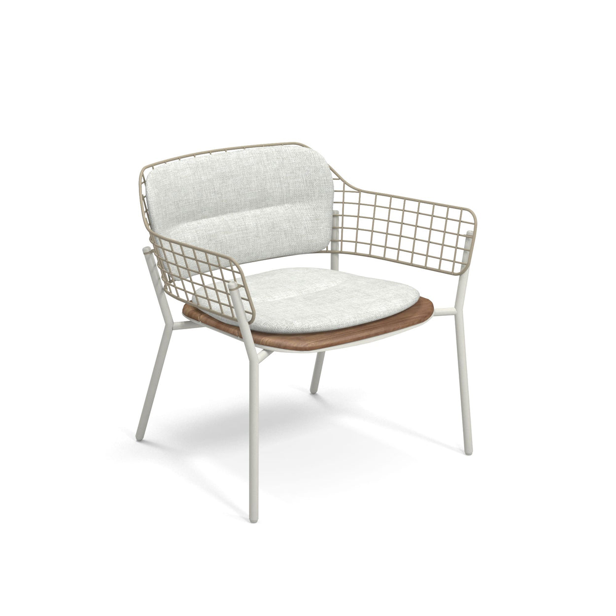 Lyze Lounge chair Aluminium + Teak / 2 stuks