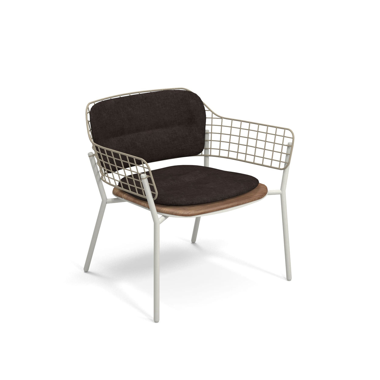 Lyze Lounge chair Aluminium + Teak / 2 stuks