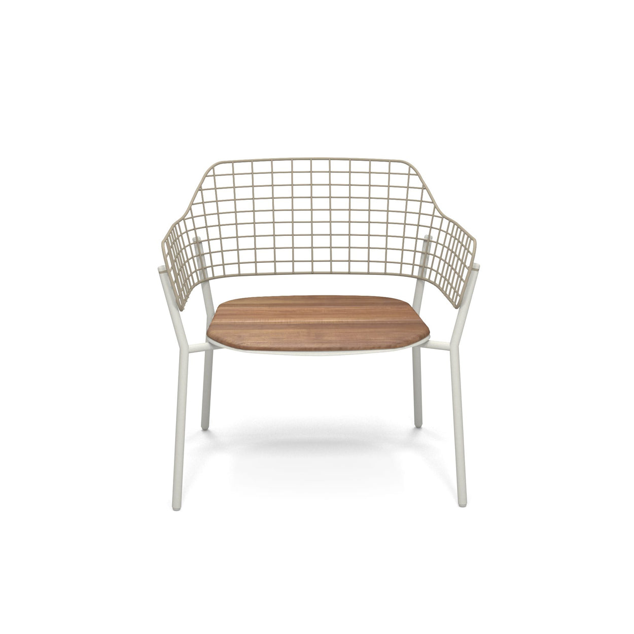 Lyze Lounge chair Aluminium + Teak / 2 stuks