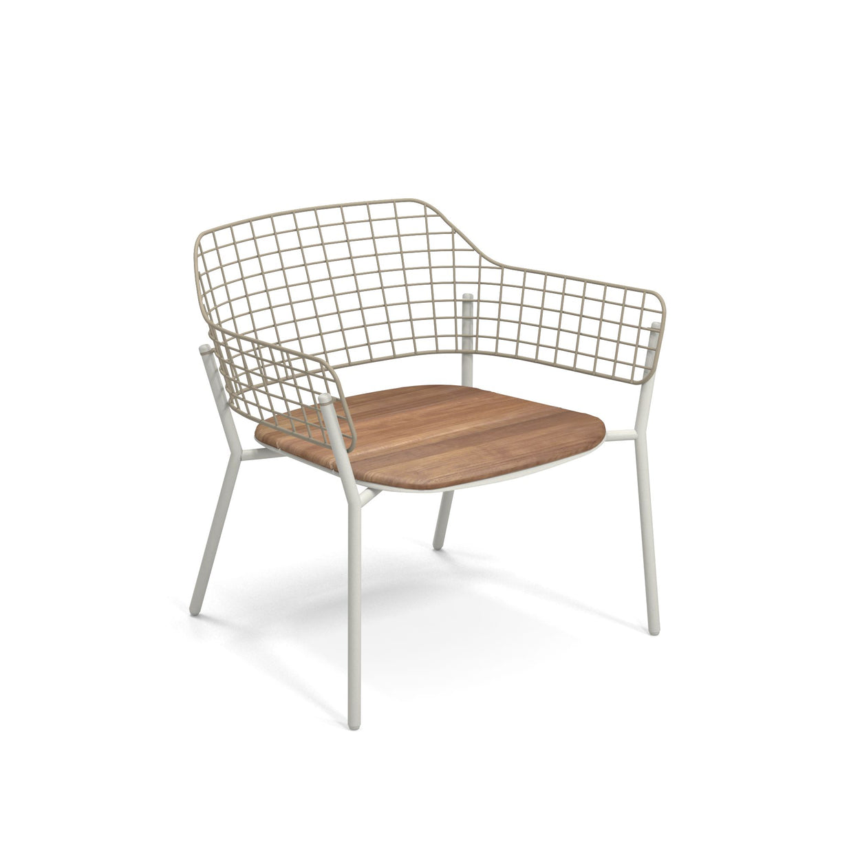 Lyze Lounge chair Aluminium + Teak / 2 stuks
