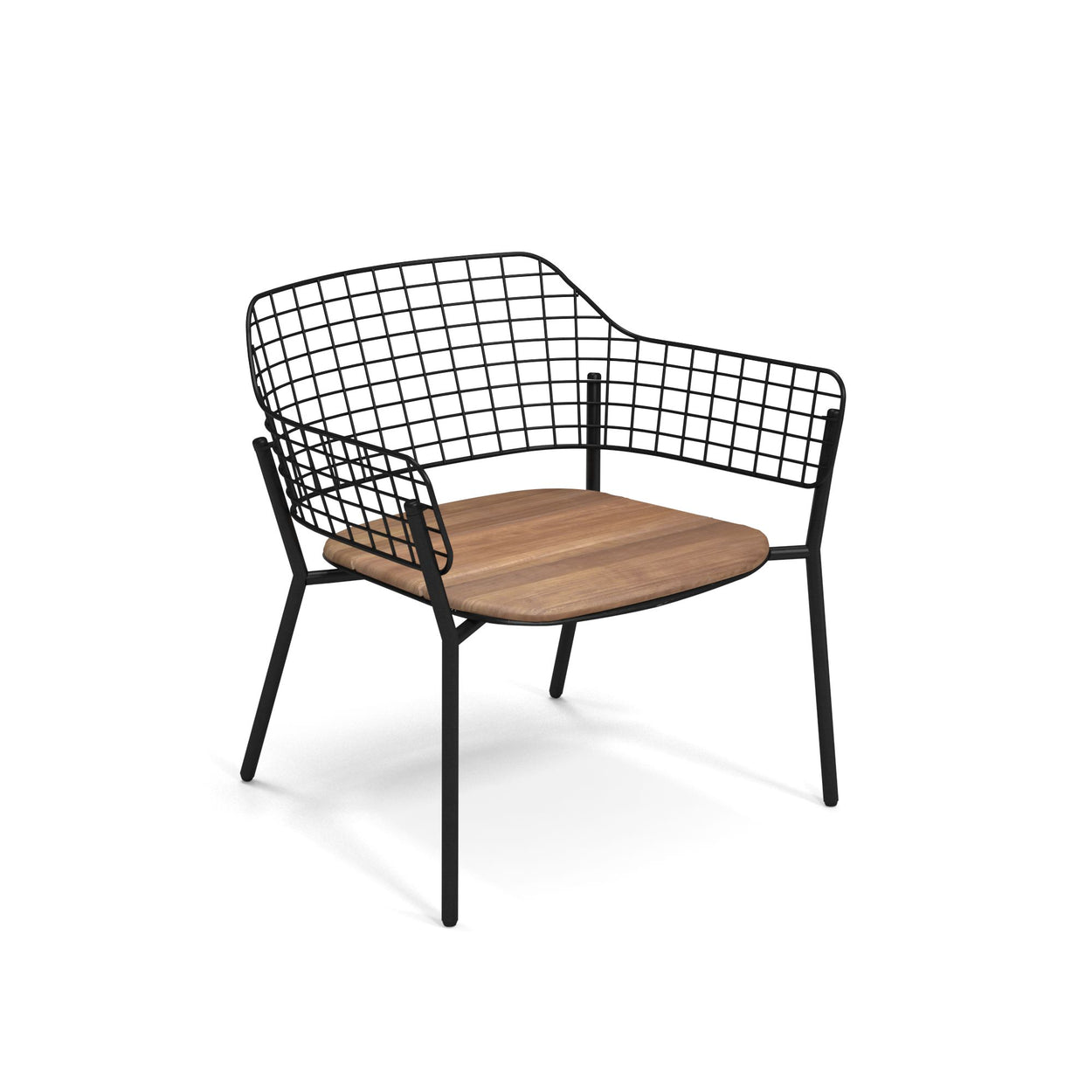 Lyze Lounge chair Aluminium + Teak / 2 stuks