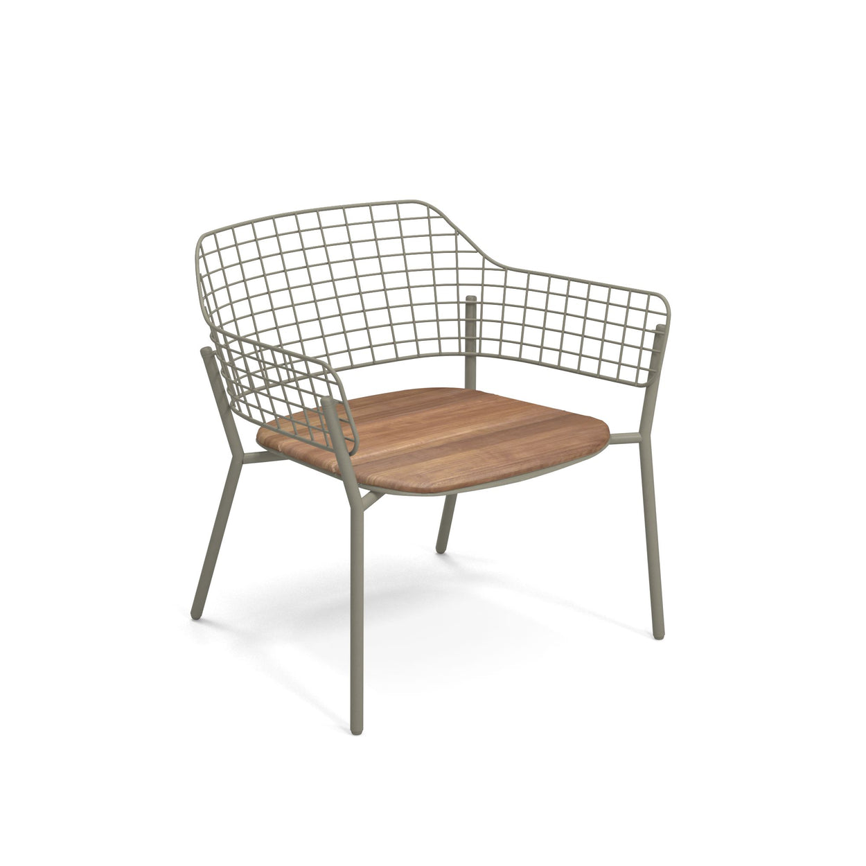 Lyze Lounge chair Aluminium + Teak / 2 stuks