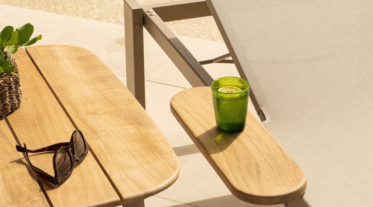 Shine Accessoire Sunbed Armleuning Teak