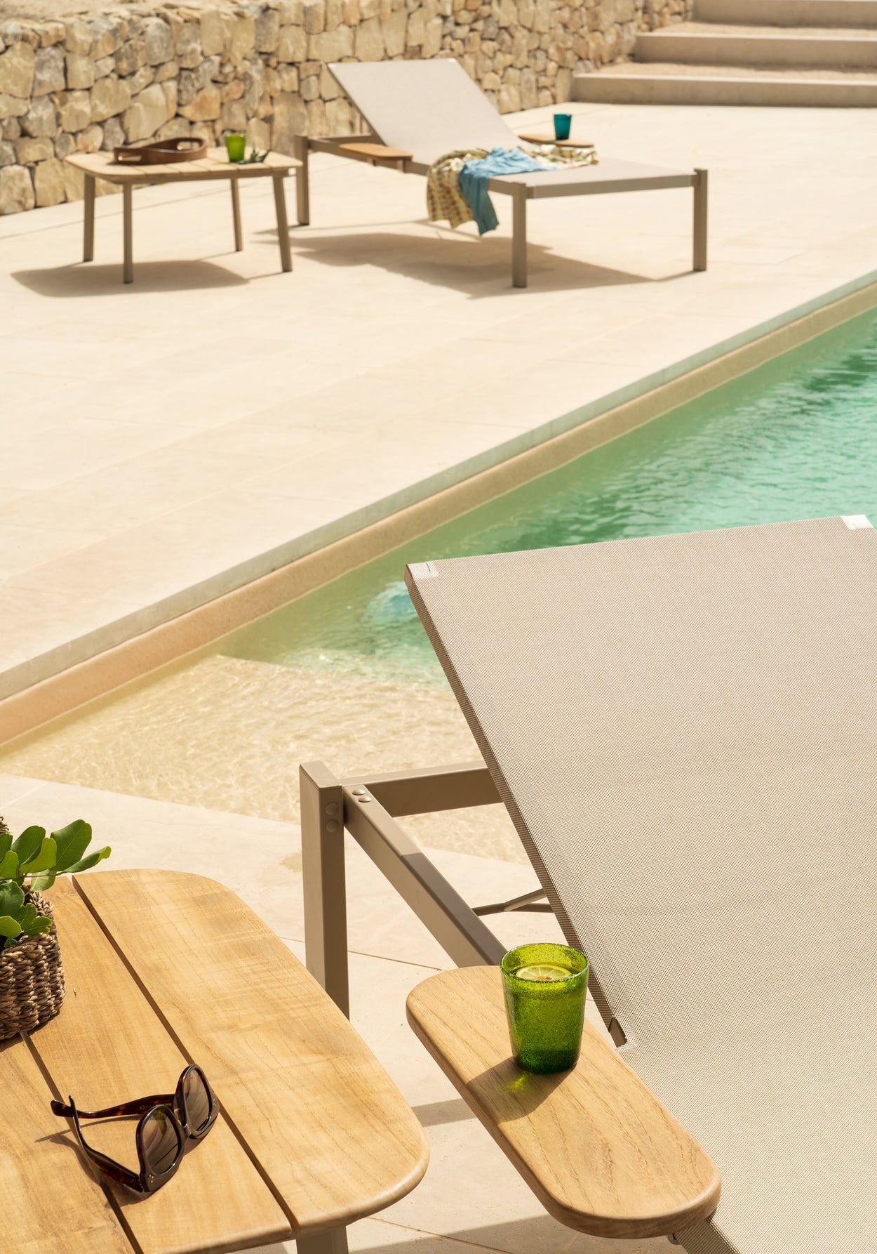 Shine Accessoire Sunbed Armleuning Teak