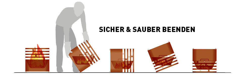 Cube Fire Basket Cortenstaal