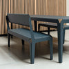 Bended Bench with backrest