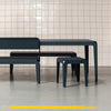Bended Bench with backrest