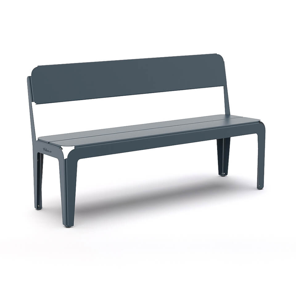 Bended Bench with backrest