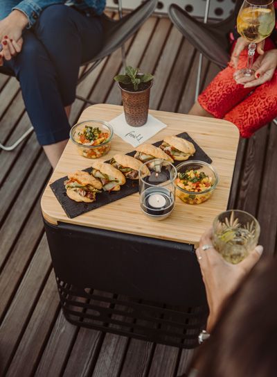 Cube Fire Basket Black