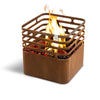 Cube Fire Basket Cortenstaal