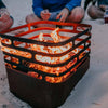 Cube Fire Basket Cortenstaal