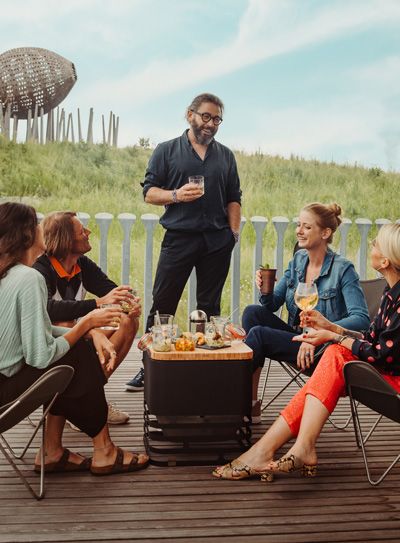 Cube Fire Basket Cortenstaal