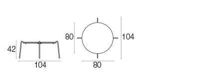 Rio R50 coffee table Ø 80cm