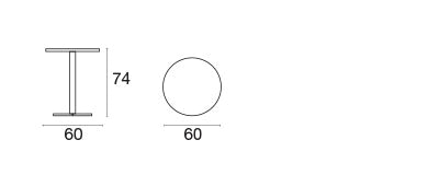 Darwin opklapbare ronde tafel - 2 sizes